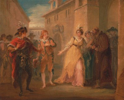 La rivelazione del fidanzamento di Olivia, da La dodicesima notte, Atto V, Scena i da William Hamilton